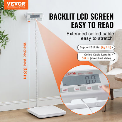 Tragbare medizinische Waage, professionelle digitale Arztwaage, 200 kg
