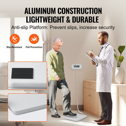 Bärbar medicinsk våg Digital läkarvåg för att väga 440 LB kapacitet