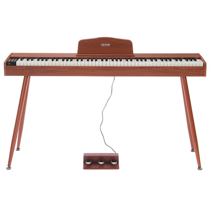 88 keys, fully weighted digital piano Double keyboard, four-legged stand