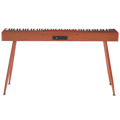 88 keys, fully weighted digital piano Double keyboard, four-legged stand