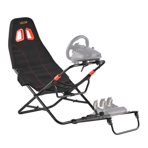 Portable Racing Wheel Stand, Foldable & Adjustable Steering Sim Wheel Stand, 18.5 in Seat Inner Width, Compatible with Logitech G923/G920/G29, Thrustmaster T248P, Fanatec, Hori, Mad Catz, Black