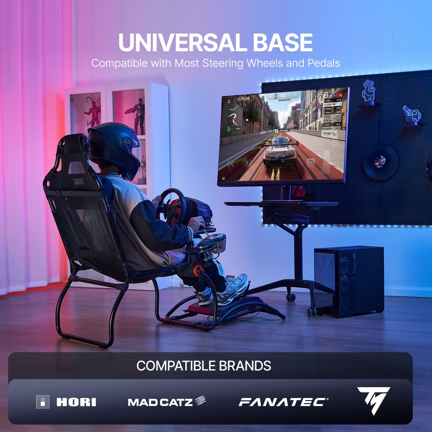 Racing Wheel Stand Vikbart för Logitech G923/G920/G29 Compact