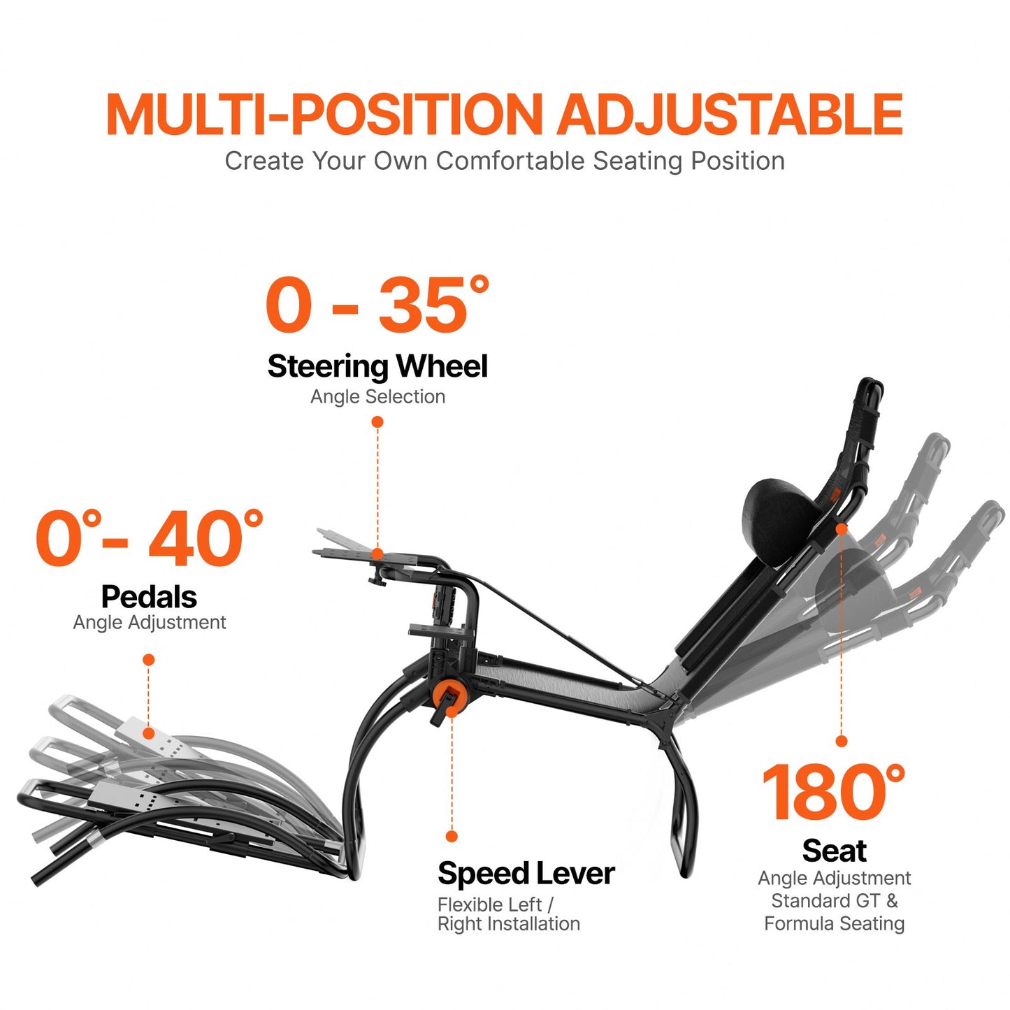 Racing Wheel Stand Vikbart för Logitech G923/G920/G29 Compact