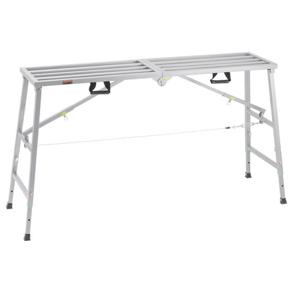 Work Platform Adjustable Height Portable Scaffolding Platform 800 lb Load