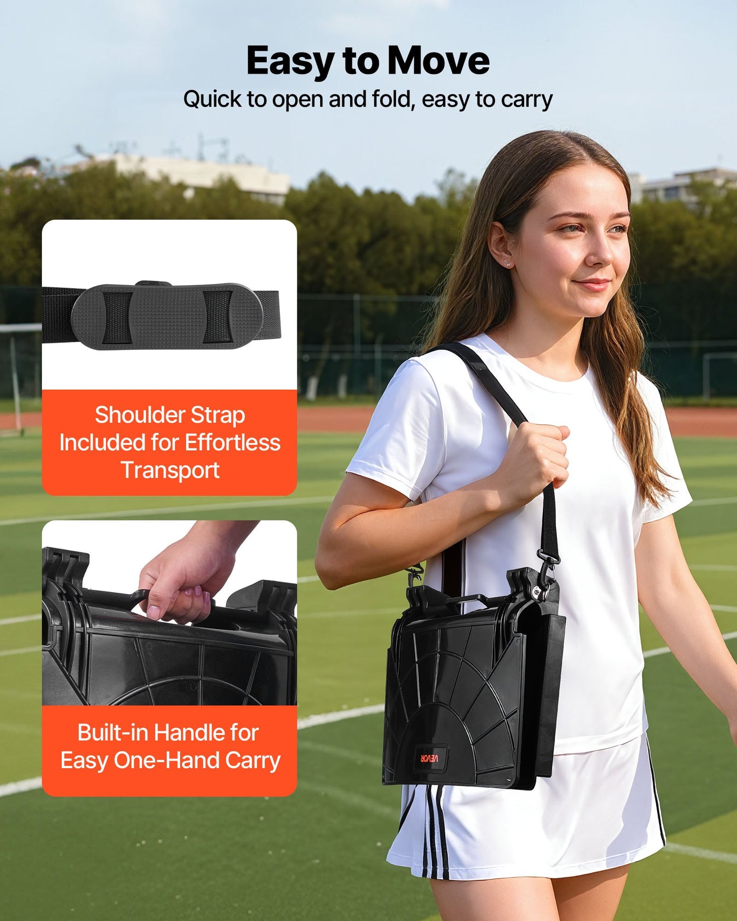 Stadium Seat, Folding Bleacher Chair with Back Support and Thick Cushion, Padded Stadium Seat for Bleacher Includes Shoulder Strap, Hooks, Cup Holder, Lycra Material, Side Pocket, PP Material
