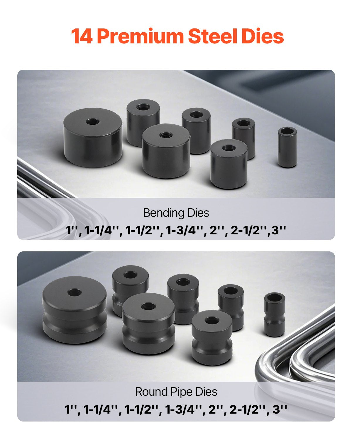 Manual Bending Machine with 14 Bending Dies, 200° Heavy-Duty Bending Tool for Copper Aluminum Iron Pipes, Ideal for HVAC Air Conditioning Refrigerator Auto Repair