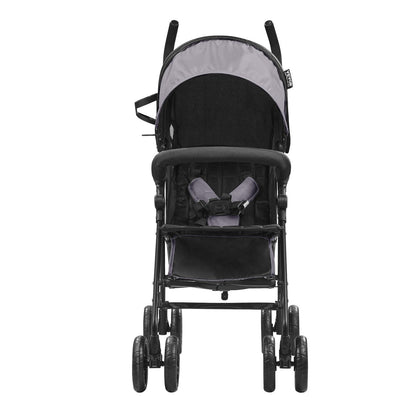 Lightweight Stroller Compact Foldable Adjustable Backrest Light Grey/Black