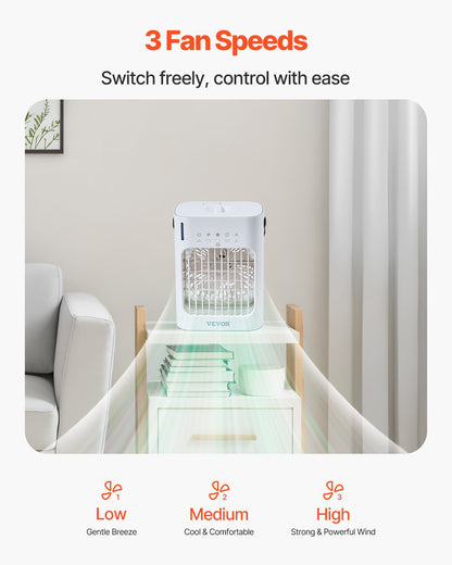 Portable Air Conditioner 4-i-1 Evaporative Air Cooler 700ml vattentank