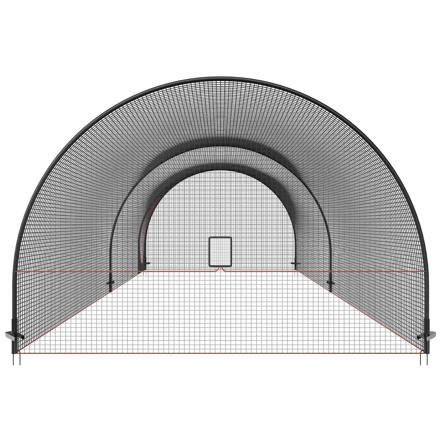 Baseball Batting Cage, Softball och Baseball Batting Cage Nät och ram, övningsbärbart burnät med bärväska, Heavy Duty Insluten Pitching Cage, för backyard slagträning, 22FT