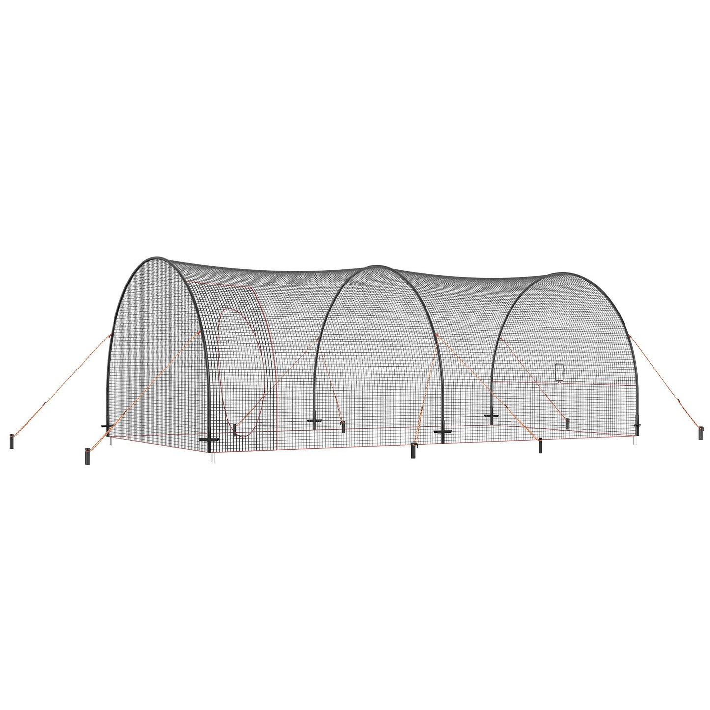 Baseball Batting Cage, Softball och Baseball Batting Cage Nät och ram, övningsbärbart burnät med bärväska, Heavy Duty Insluten Pitching Cage, för backyard slagträning, 22FT