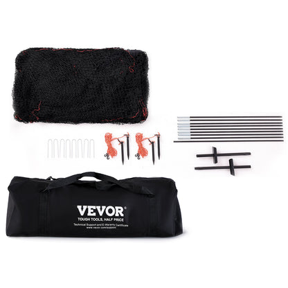 Baseball Batting Cage, Softball och Baseball Batting Cage Nät och ram, övningsbärbart burnät med bärväska, Heavy Duty Insluten Pitching Cage, för backyard slagträning, 22FT