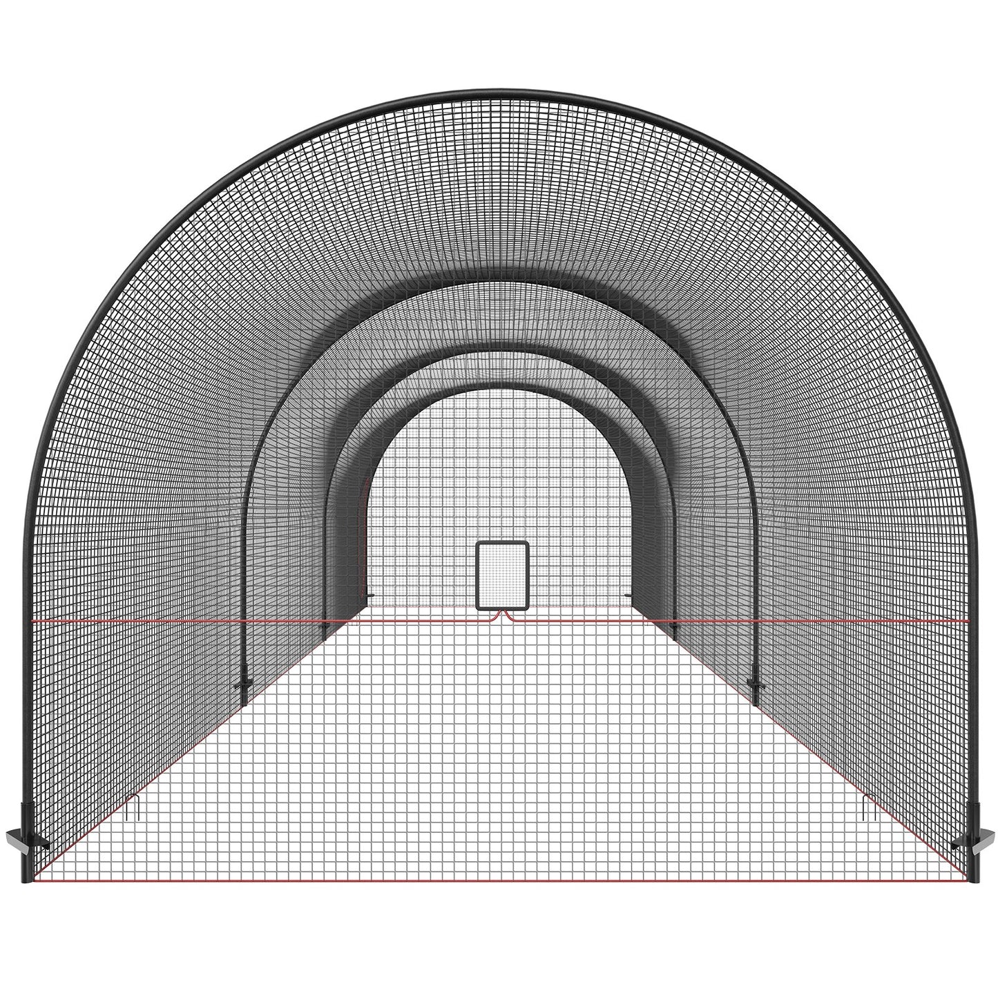 Baseball Batting Cage, Softball och Baseball Batting Cage Nät och ram, övningsbärbart burnät med bärväska, Heavy Duty sluten pitching-bur, för backyard slagträning, 33FT