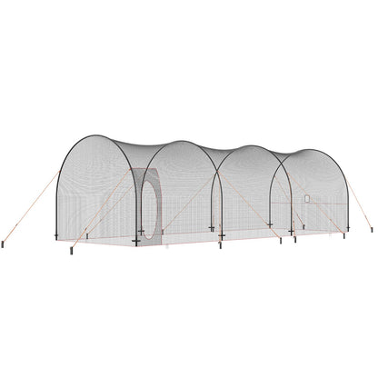 Baseball Batting Cage, Softball och Baseball Batting Cage Nät och ram, övningsbärbart burnät med bärväska, Heavy Duty sluten pitching-bur, för backyard slagträning, 33FT