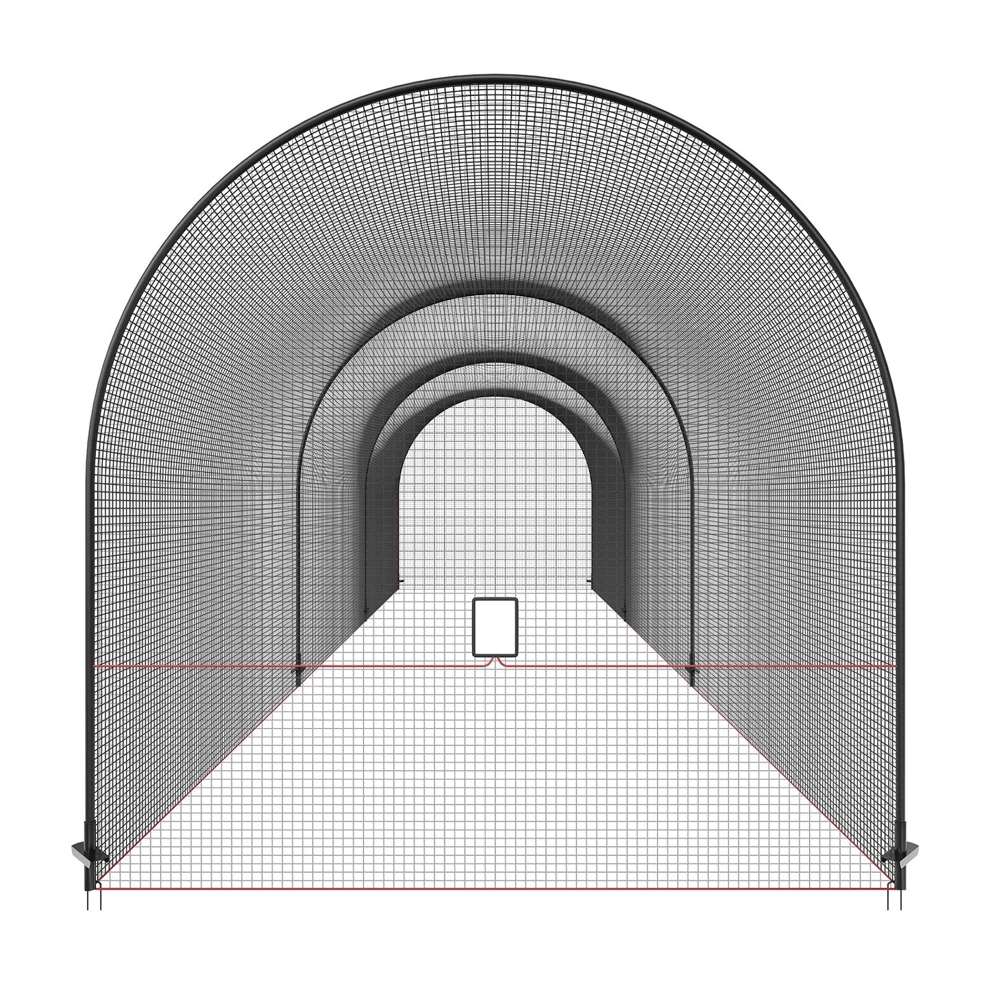 Baseball-Schlagkäfig, Softball- und Baseball-Schlagkäfignetz und -rahmen, tragbares Übungskäfignetz mit Tragetasche, robuster geschlossener Pitching-Käfig, für Schlagübungen im Garten, 40 Fuß