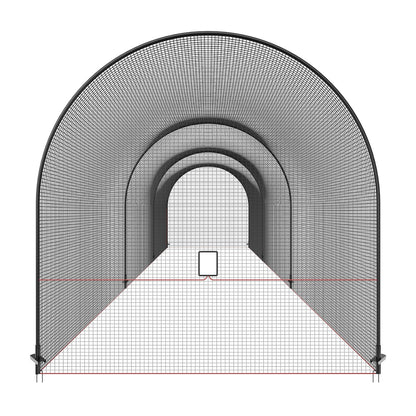 Baseball-Schlagkäfig, Softball- und Baseball-Schlagkäfignetz und -rahmen, tragbares Übungskäfignetz mit Tragetasche, robuster geschlossener Pitching-Käfig, für Schlagübungen im Garten, 40 Fuß