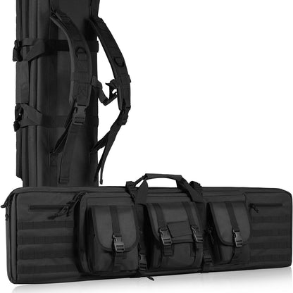 Rifle Bag 42 tum Tactical Double Long Gun Bag för 2 gevär och 2 pistoler