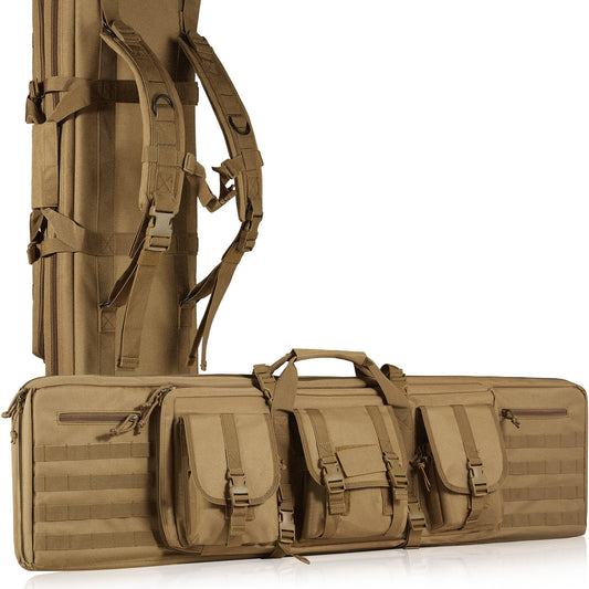 Rifle Bag 42 tum Tactical Double Long Gun Bag för 2 gevär och 2 pistoler