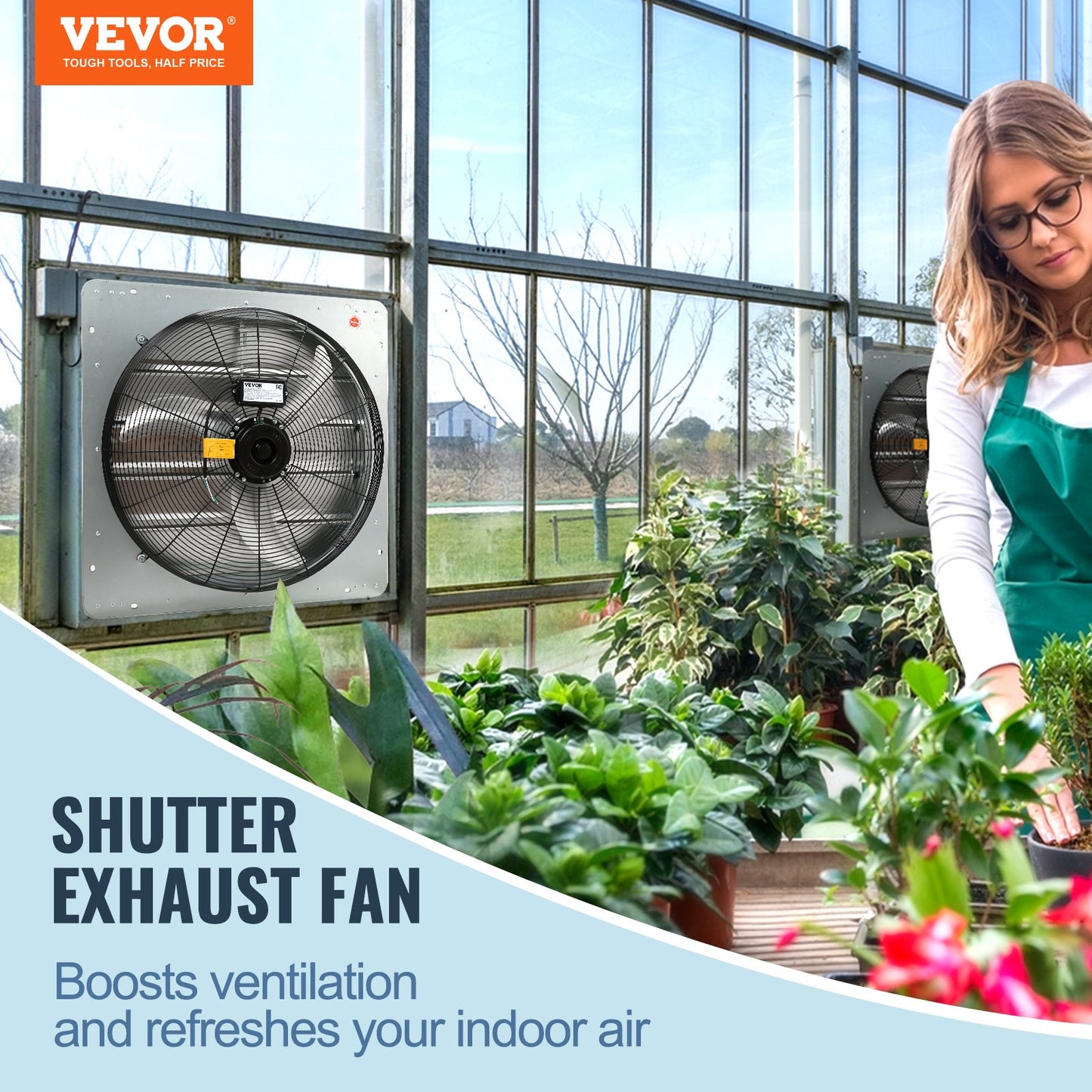 Shutter Exhaust Fan Shop Exhaust Fan 610 mm Wall Mounted 2892 CFM AC