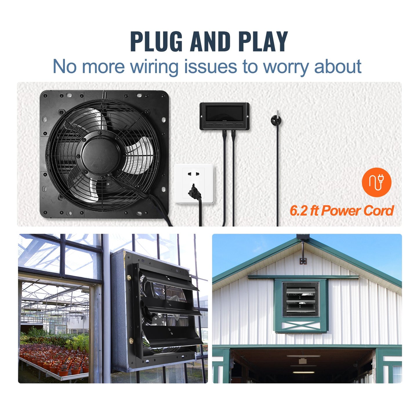 Shutter Exhaust Fan Shop Exhaust Fan 254mm Remote Control Wall Mount EC