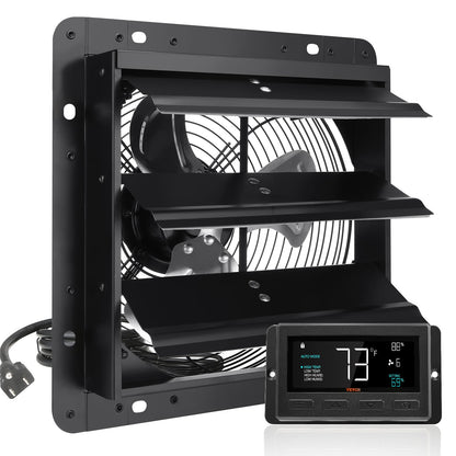 Shutter Exhaust Fan Shop Exhaust Fan 254mm Remote Control Wall Mount EC