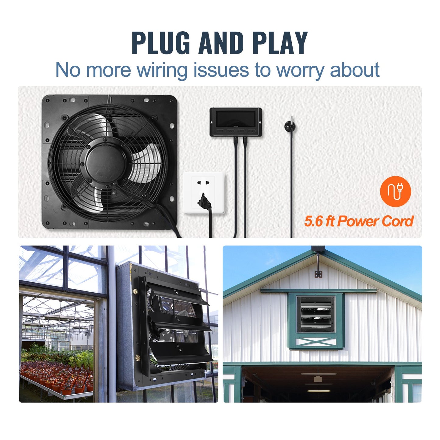 Shutter Exhaust Fan Shop Exhaust Fan 356 mm Remote Control Wall Bracket EC