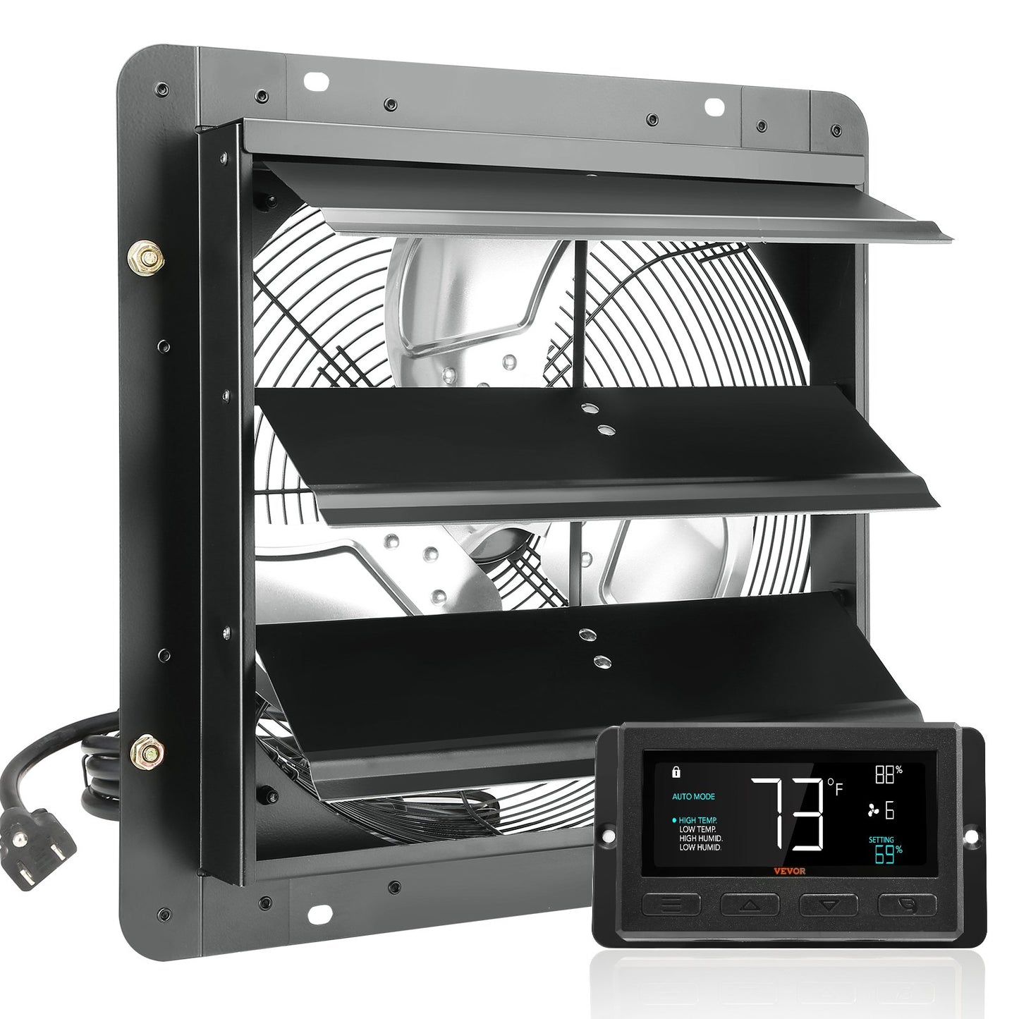 Shutter Exhaust Fan Shop Exhaust Fan 356 mm Remote Control Wall Bracket EC