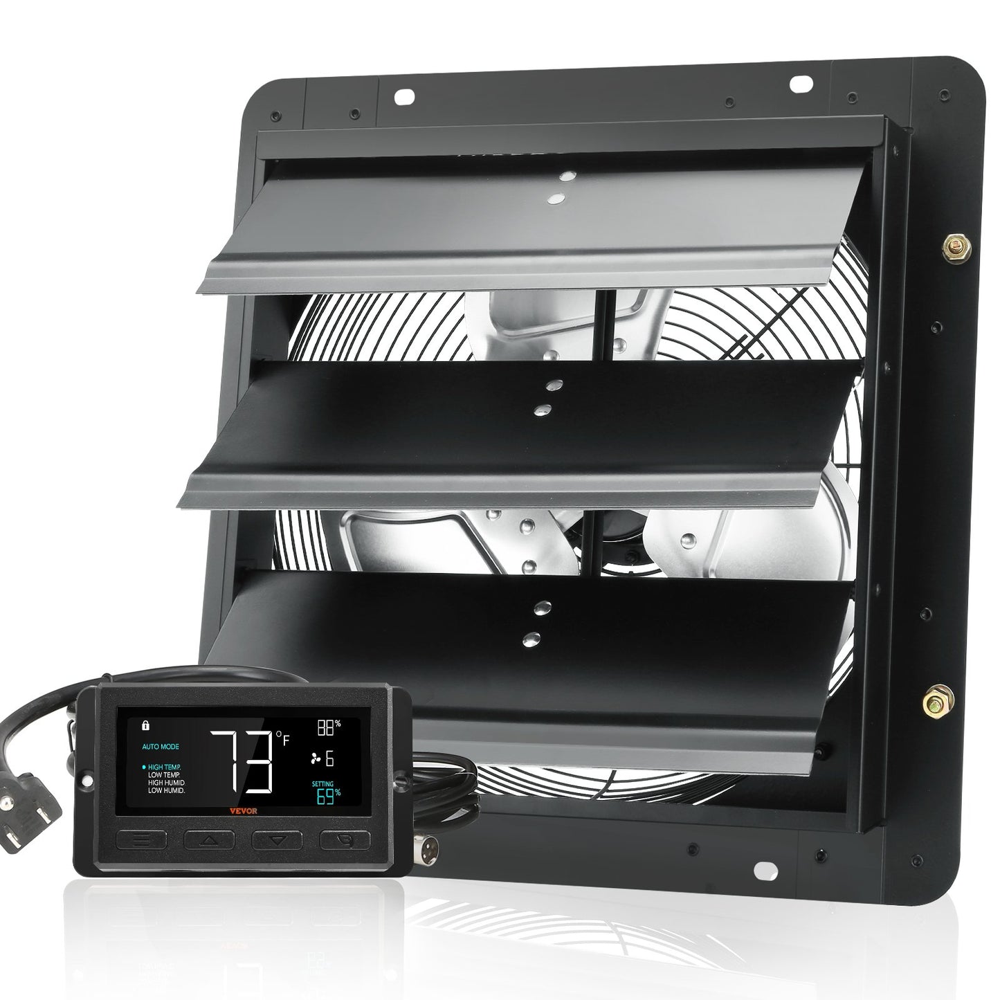 Shutter Exhaust Fan Shop Exhaust Fan 356 mm Remote Control Wall Bracket EC