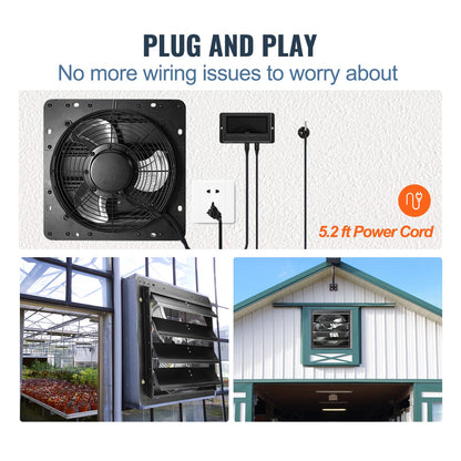 Shutter Exhaust Fan Shop Exhaust Fan 406 mm Remote Control Wall Bracket EC