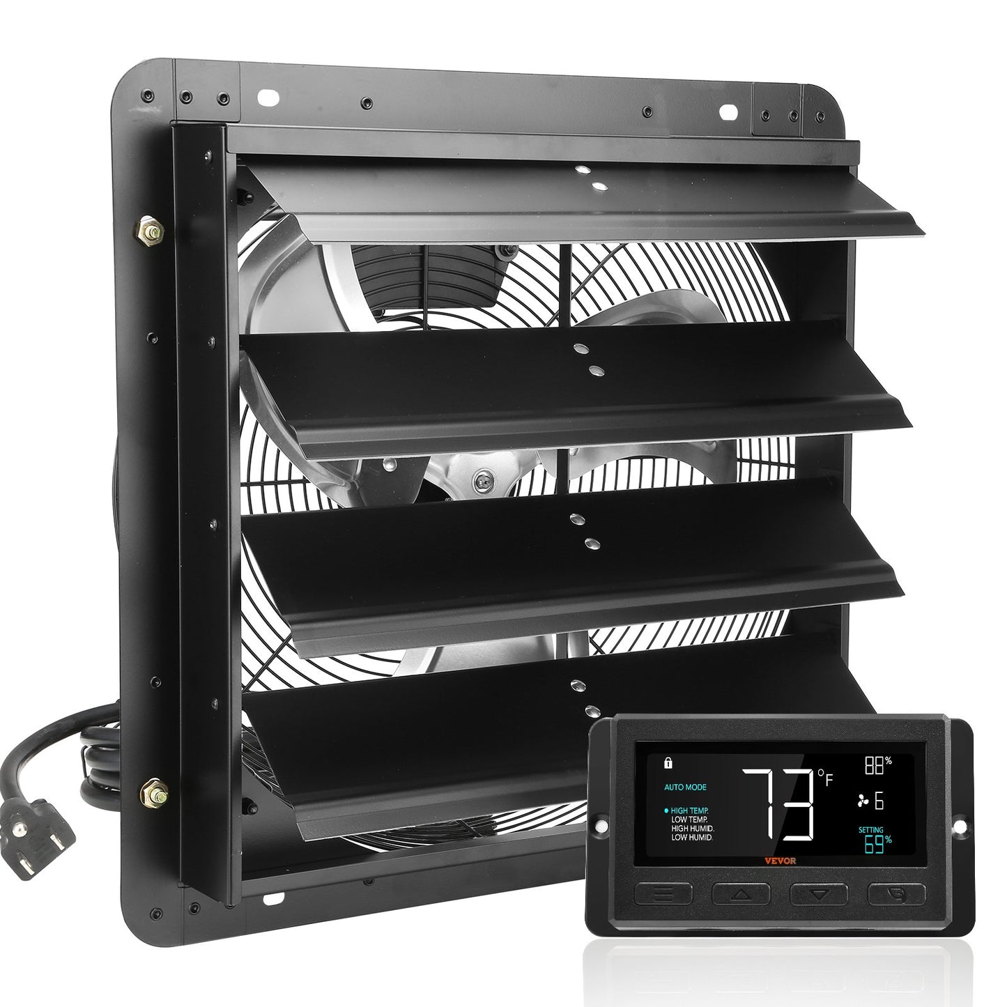 Shutter Exhaust Fan Shop Exhaust Fan 406 mm Remote Control Wall Bracket EC