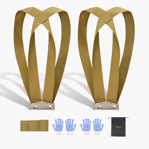 Moving Straps, Supports up to 1000 lbs, 2-Person Lifting and Moving System with 2 Harness Straps & 1 Load-bearing Strap, Adjustable Lifting Shoulder Straps Move Furniture Appliances Mattresses