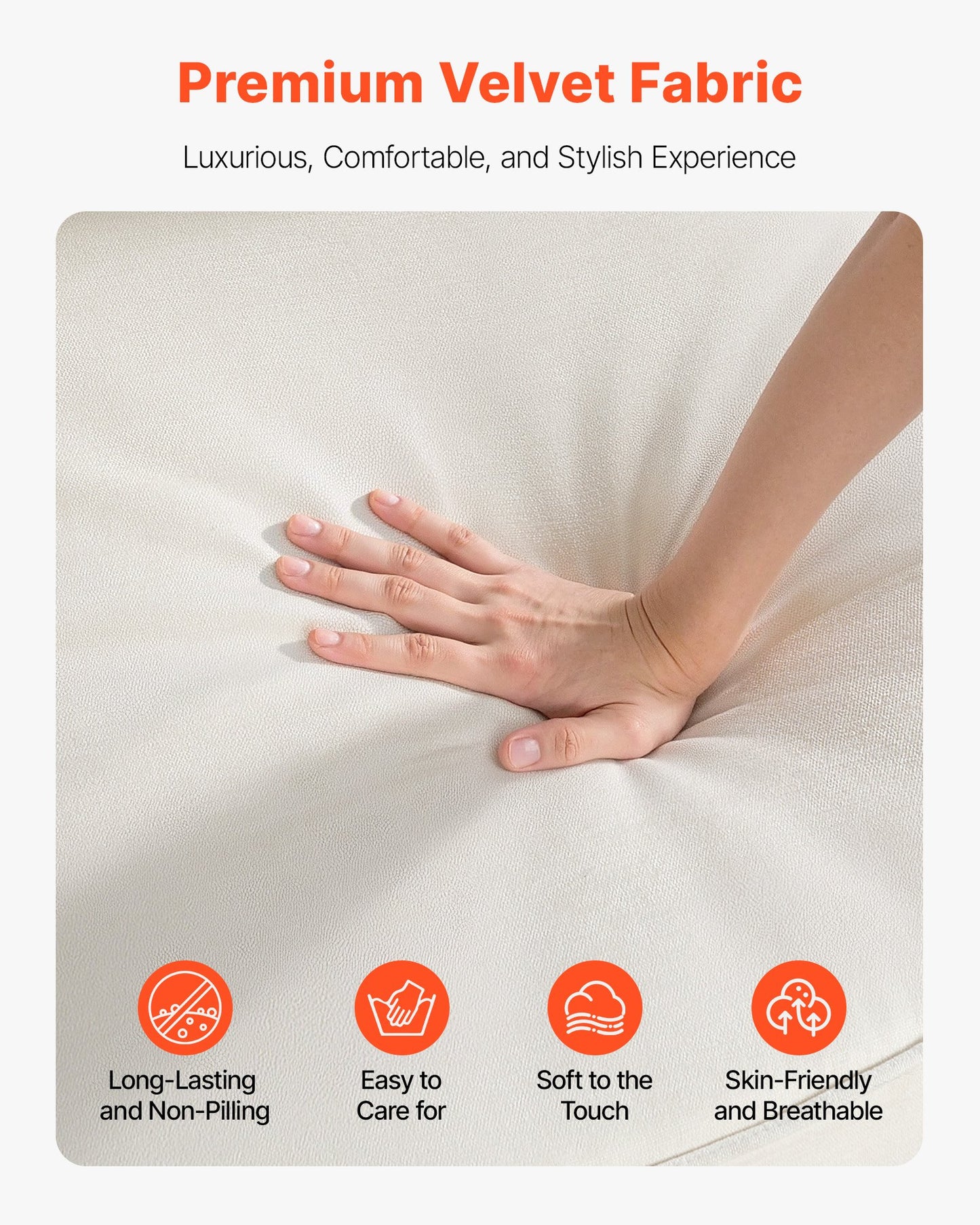 100-Inch Modular 3-Seater Sofa – Comfy Couch with Deep Seats & Hidden Storage, Modern Design for Living Room, Apartment, or Office, White