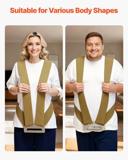 Moving Straps, 2-Person Lifting and Moving System with 2 Harness Straps, 1 Load-bearing Strap & 1 Handheld Strap, Adjustable Lifting Shoulder Straps Move Furniture Appliances Mattresses