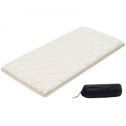 Japanese Tatami Mat, Twin Size Foldable Japanese Tatami Mattress, Futon Mattress with Storage Bag & Fastener, 9-Layer Floor Mat for Sleeping, Dormitory, Meditation, Yoga, 80 x 39 x 2.5 in, White