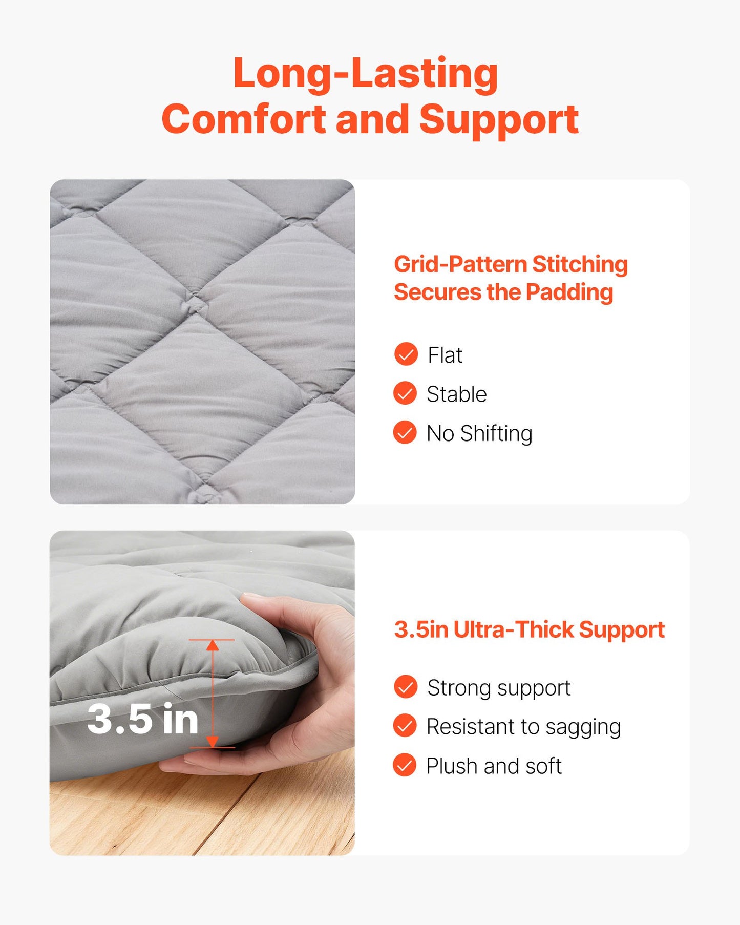Japanese Tatami Mat, Twin Size Foldable Japanese Tatami Mattress, Futon Mattress with Storage Bag & Fastener, 9-Layer Floor Mat for Sleeping, Dormitory, Meditation, Yoga, 80 x 39 x 3.5 in, Gray