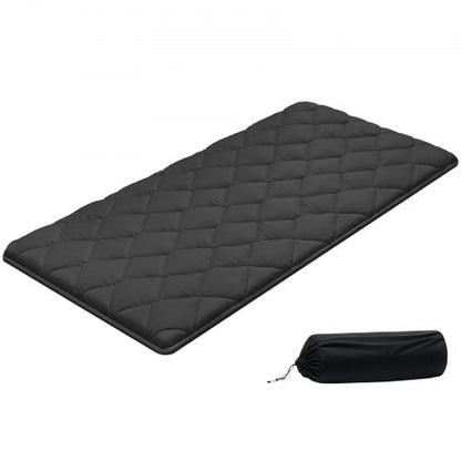 Japanese Tatami Mat, Twin Size Foldable Japanese Tatami Mattress, Futon Mattress with Storage Bag & Fastener, 9-Layer Floor Mat for Sleeping, Dormitory, Meditation, Yoga, 80 x 39 x 3.5 in, Black