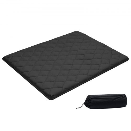 Japanese Tatami Mat, Queen Size Foldable Japanese Tatami Mattress, Futon Mattress with Storage Bag & Fastener, 9-Layer Floor Mat for Sleeping, Dorm, Meditation, Yoga, 80 x 60 x 3.5 in, Black