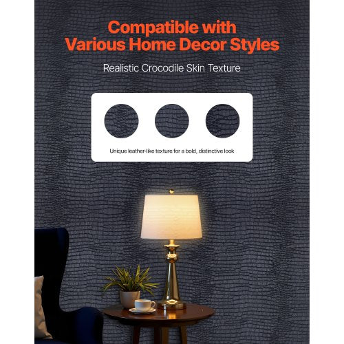 selbstklebende Tapete 40 cm x 10 m schwarz, rissig, wasserfest für Küche | EU