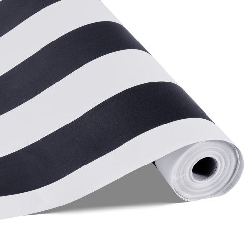 Självhäftande tapet 45cm x 15m Svartvit Geometrisk Vattentät |  EU