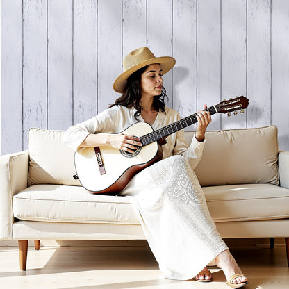 Peel and Stick Wallpaper, 17.7 x 590.5 inch Contact Paper White Wood Textured Waterpoof Self Adhesive, Easy to Clean & Peel Wall Decorative Vinyl Roll for Bedroom Kitchen Bathroom Office Desk