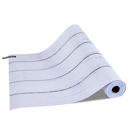 Peel and Stick Wallpaper, 17.7 x 590.5 inch Contact Paper White Wood Textured Waterpoof Self Adhesive, Easy to Clean & Peel Wall Decorative Vinyl Roll for Bedroom Kitchen Bathroom Office Desk