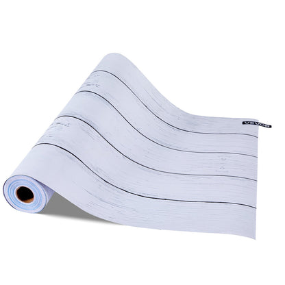 Peel and Stick Wallpaper, 17.7 x 590.5 inch Contact Paper White Wood Textured Waterpoof Self Adhesive, Easy to Clean & Peel Wall Decorative Vinyl Roll for Bedroom Kitchen Bathroom Office Desk