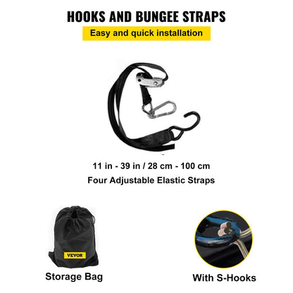 Cargo Net with Mesh, 8\' x 6.7\' Cargo Net for Pickup Truck Bed, Heavy Duty Cargo Nets with Cam Buckles & S-Hooks & Cross Strap, Truck Bed Cargo Net for Trailer SUV Jeeps(96\" x 80\")