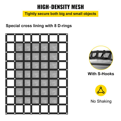 8' x 6.7' Truck Net Net with Cam Buckles and S-Hooks Pickup Bed 1100lbs