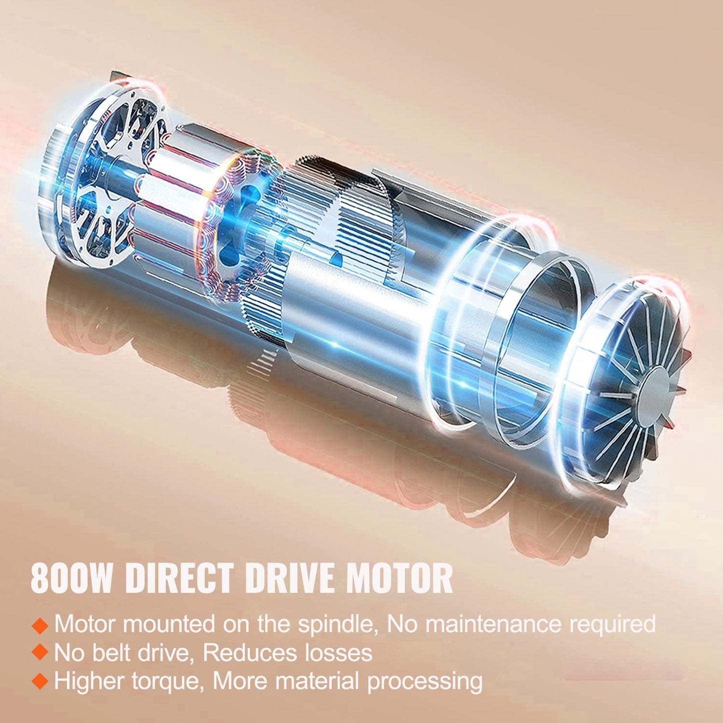 Compact Metal Lathe, 7'' x 16'', 800W, Precision Desktop Metalworking Lathe, Variable Speed 150-2500 RPM, Includes 3.9'' 3-jaw Chuck & Tool Box for Detailed Part Crafting