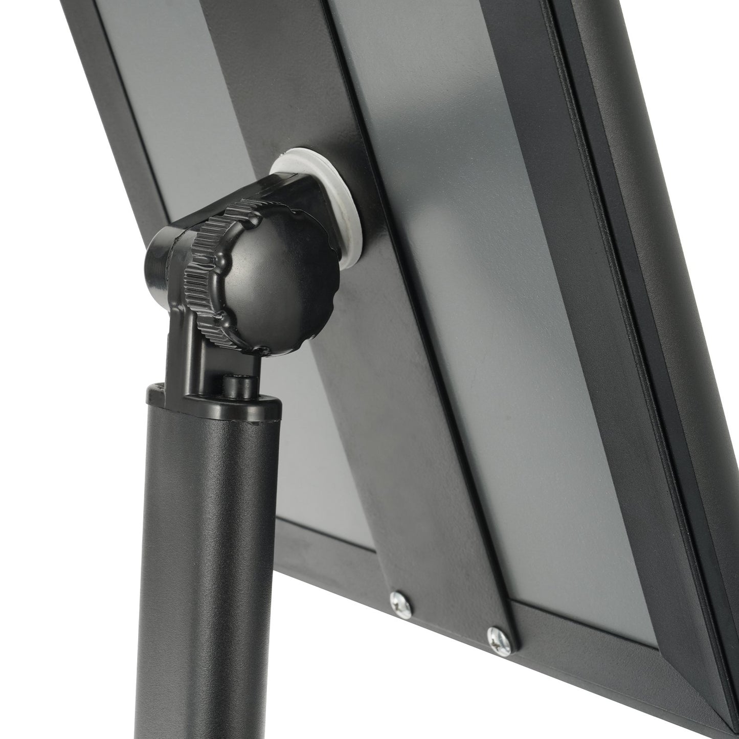Sockel-Schildhalter, 8,5 x 11 Zoll, vertikal und horizontal verstellbarer Plakatständer, robuster Boden-Schildhalter mit Metallsockel für Displays, Werbung und den Außenbereich, schwarz