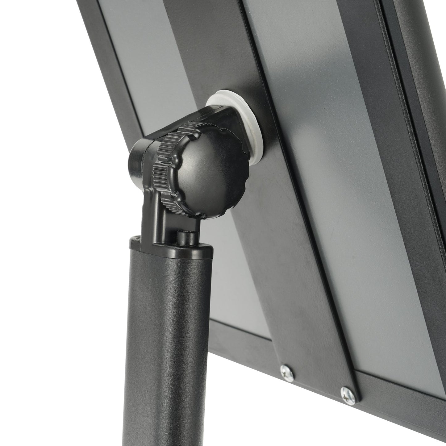 Piedestalskylthållare, 11 x 17 tums vertikalt och horisontellt justerbart affischställ, kraftig golvskylthållare med metallbas för display, reklam och utomhus, svart