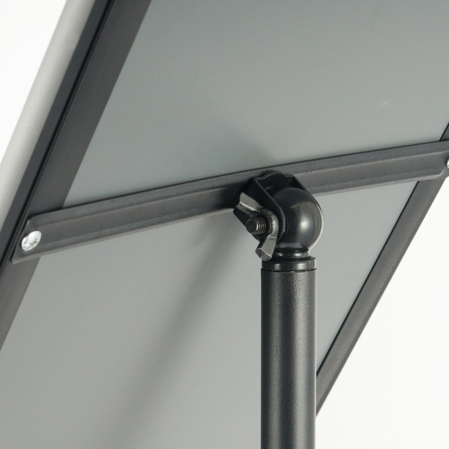 Piedestalskylthållare, 11 x 17 tums vertikalt och horisontellt justerbart affischställ, kraftig golvskylthållare med rund bas för display, reklam och utomhus, svart