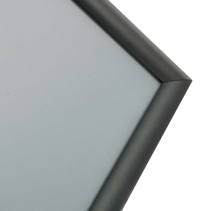 Piedestalskylthållare, 11 x 17 tums vertikalt och horisontellt justerbart affischställ, kraftig golvskylthållare med rund bas för display, reklam och utomhus, svart