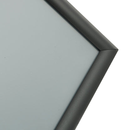 Piedestalskylthållare, 8,5 x 11 tums vertikalt och horisontellt justerbart affischställ, kraftig golvskylthållare med rund bas för display, reklam och utomhus, svart