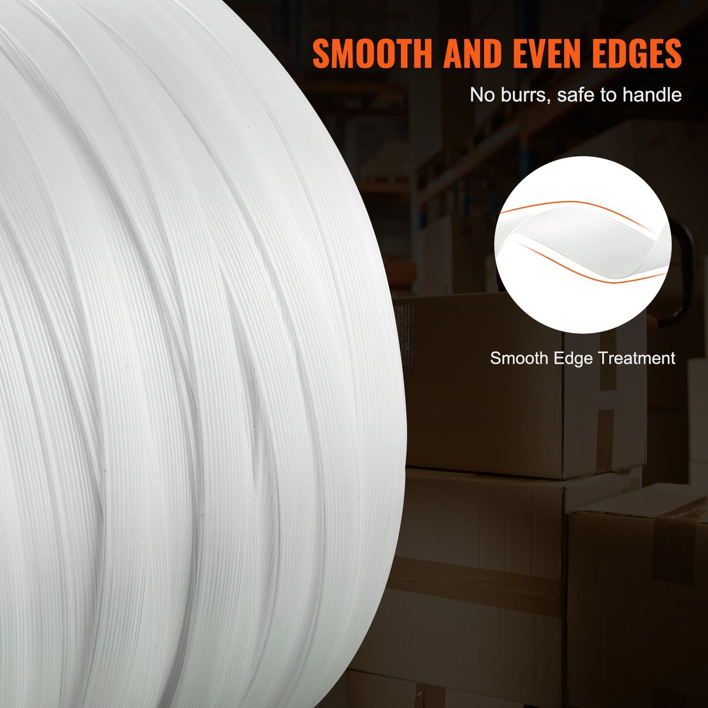 Packaging woven strap roll 1/2" x 0.03" x 660' strapping strap 882 lbs